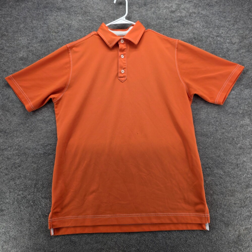 Footjoy Polo Shirt Mens Large Golf Short Sleeve Orange Athletic
